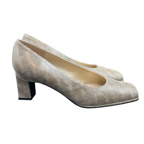 Stuart Weitzman Diamondback Snakeskin Pumps Heels Neutral 10C - Picture 5 of 7